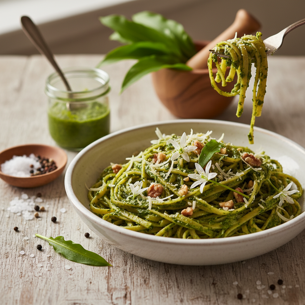 Kevadine vitamiinipomm: Lihtne karulaugupesto retsept
