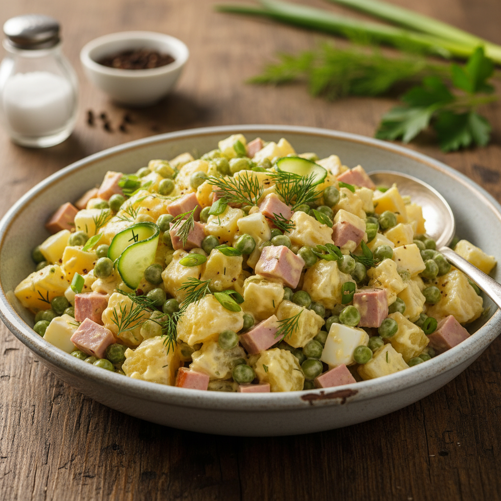 Klassikaline kartulisalati retsept: tõeline peolaua hitt