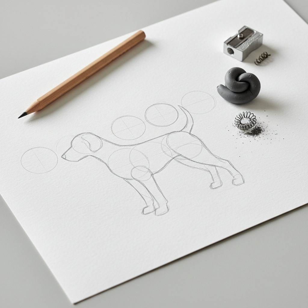 Kuidas joonistada koera? Lihtne õpetus samm-sammult