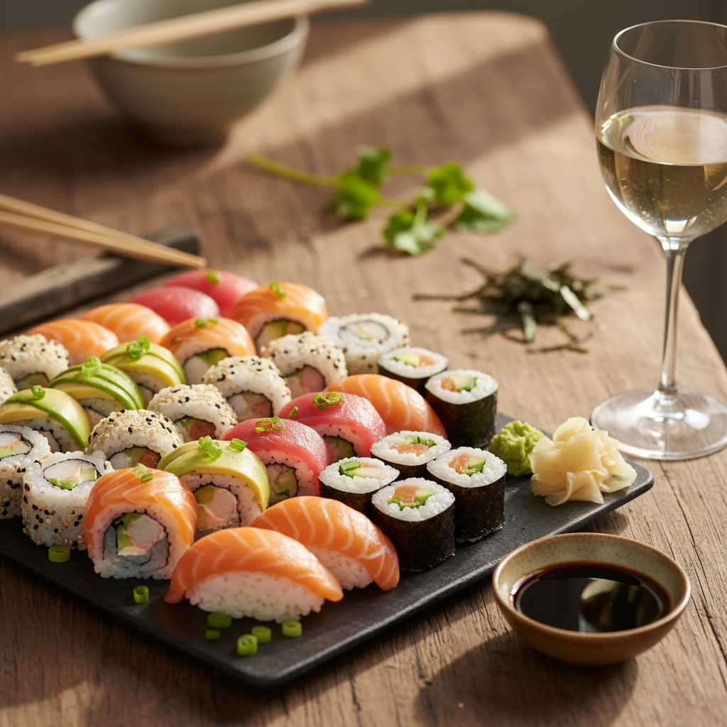 Sushi ja vein: kuidas valida täiuslik maitsekooslus